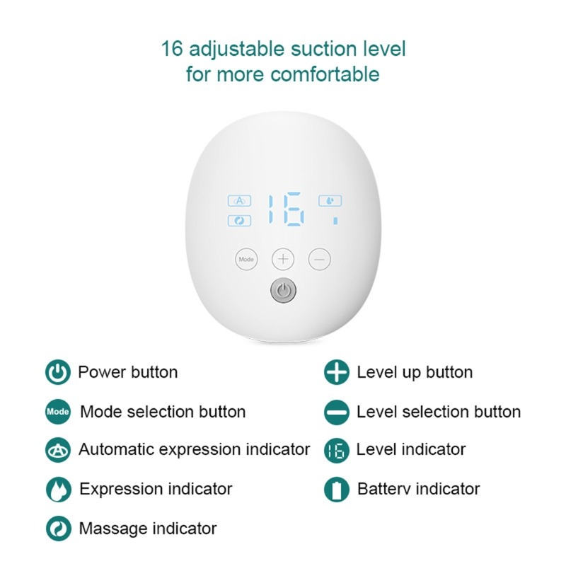 electric breast pump double silent wearable automatic milker usb rechargeable hands free milk extractor baby breastfeeding parts 8