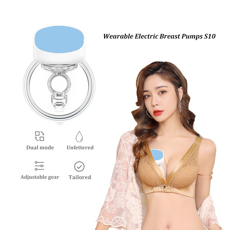 usb rechargeable breast pumps hands free portable milk extractor wearable electric breast pump 8